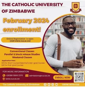Catholic University of Zimbabwe intake