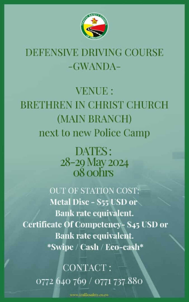 Defensive driving course in Zimbabwe