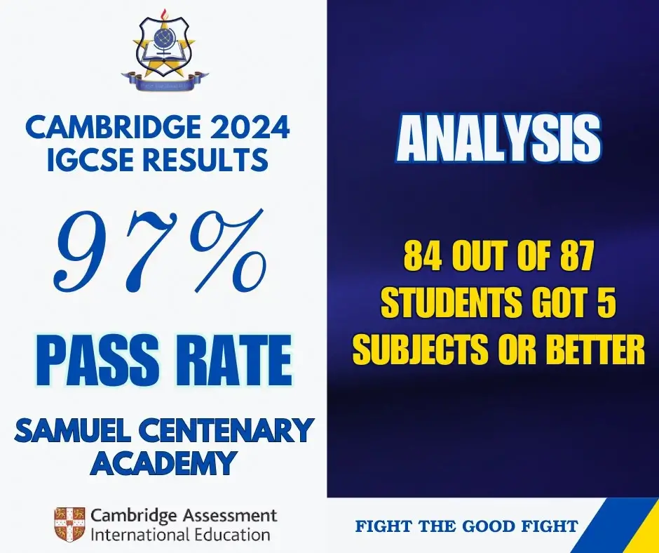 Samuel Centenary 2024 IGCSE level results